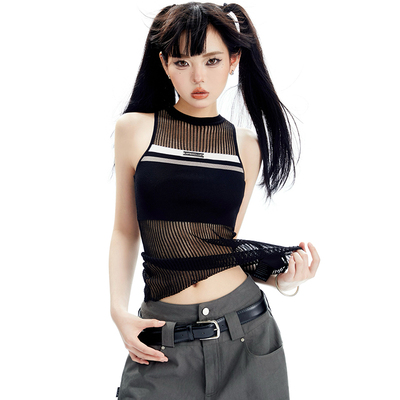 taobao agent Knitted T-shirt, fitted sexy top with cups