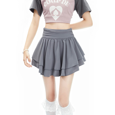 taobao agent Spring summer pleated skirt, fitted mini-skirt, high waist, A-line