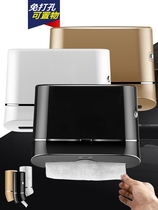 Sanding hand paper box down toilet toilet toilet non-perforated wall hanging paper storage box kitchen tissue rack dry