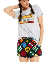 (No refund no change) Foreign trade original Australian PA tail single women's cotton leopard round neck summer home clothing pajamas T