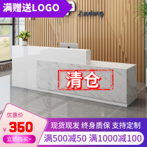 Cashier Bar counter Simple modern corner counter table Clothing barber shop Small beauty salon Front desk Reception desk