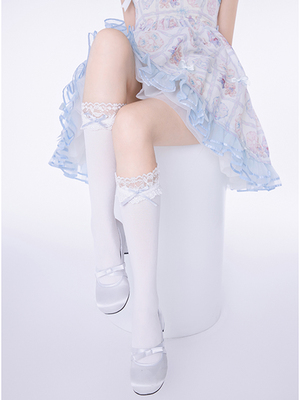 taobao agent Genuine lace socks, velvet Japanese swan, Lolita style, lace dress