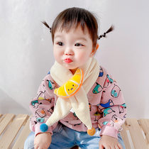 Baby scarf winter warm toddler neck sleeve cute cross windproof scarf Korean version of tide autumn childrens bib