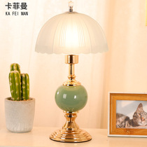 Bedroom desk lamp simple modern wedding room warm European style American creative modern dimmable touch decoration bedside lamp