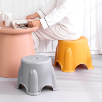 Household simple plastic round stool high stool small chair creative thickened adult bench bench Children Baby footrest