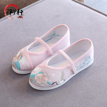 New Hanfu shoes Girls embroidered shoes Children old Beijing cloth shoes Baby costume shoes Chinese style Tang dress shoes