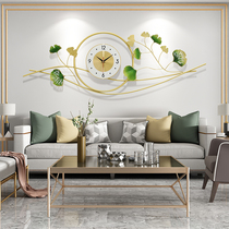 Personality mute time watch light luxury creative simple wall decoration living room fashion decoration pastoral style modern art wall clock