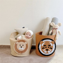 Childrens toy storage basket Nordic style thickened felt lion elephant baby baby dirty clothes basket debris storage box