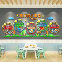 Canteen Culture Savings Food Slogan Wall Veneered restaurant Placement Kindergarten Tour Keynote Afternoon Hosting Class Decorations