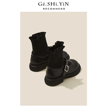 Gosh yin boots womens booties 2021 new autumn net red skinny socks boots all-match JK British small leather shoes