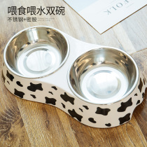 Pet Food Basin Dog Bowl Cat Bowl Cat Dog Teddy Pooch double bowl Rice Basin Dog Food Bowl Cat Food Bowl Dog Dish Cat tray Supplies