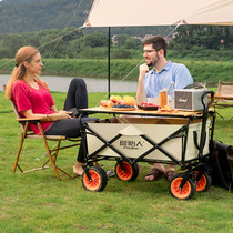 Original Man camping cart Foldable outdoor small cart Wild dining car Camp Trailer drawbar Raster table plate Wildcamp