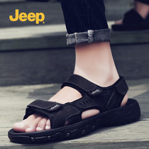 jeep jeep sandals mens tide summer 2021 New wear casual sports leather soft bottom mens sandals
