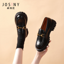 Zhuo Shini Yinglun small leather shoes womens single shoes platform shoes spring 2021 New Joker Lofu shoes women