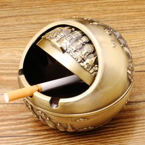 Ashtray creative personality trend home living room anti-fly ash ins Wind seal with cover light luxury ashtray ashtray