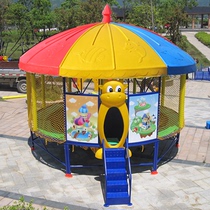 Trampoline childrens outdoor large park Kindergarten outdoor fitness equipment protective net jumping bed Playground facilities