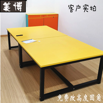 Color desks and chairs kindergarten tutoring class desks and chairs classroom children students painting art table training long table
