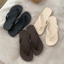 Flip-flops female summer ins simple fashion home non-slip bathroom bath clip foot flat bottom casual indoor sandals