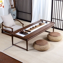 Tatami table small coffee table balcony window table Japanese tea table solid wood Kang new Chinese low table Zen table