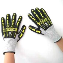Spot 5 anti-cut TPR anti-collision mechanical gloves stab-proof anti-collision rescue oil mining gloves