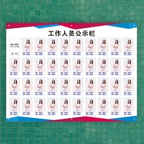 Excellent staff style display wall teacher profile image Wall Post staff publicity card insert photo column