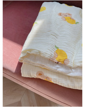 Soft and soft cotton candy-like childrens washed gauze summer quilt air-conditioned quilt~filled with DuPont corn fiber