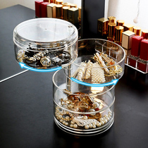 Desktop rotating jewelry box head rope box hairclip Jewelry earrings rack nail hand necklace earrings cosmetics storage box