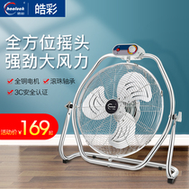 Bright moving head lying fan Powerful pet electric fan High power cooling industrial fan Gym household dog