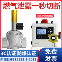 Automatic gas cutting valve industrial commercial flammable gas detection alarm catering natural gas pipeline solenoid valve