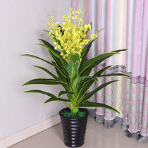 Dancing orchid artificial flower simulation Brazilian wood green iron indoor and outdoor floor-to-ceiling potted plants home decoration plastic green plants