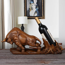 Pioneer cow wine rack ornaments Creative American wine tray crafts Wine bottle storage shelf Living room decoration