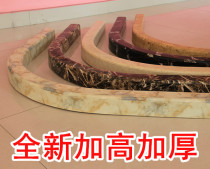 Fan-shaped shower room water-retaining strip toilet added with high stone-based waterproof strip arched marble veins pre-buried