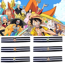 ins Day Man One Piece Cartoon Around Sports Hair Belt Luffy Essolon Animation Same Yoga Headband