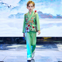 Romon boy suit suit handsome suit Korean version of childrens small host dress boy boy show show suit