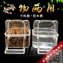 Automatic water feeder for Starling parrot food box anti-splashing bird with automatic water feeder pigeon feeding drinking water fountain bird cage accessories