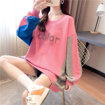 Pregnant Woman Spring Dress Blouse Outside Tennis Red Loose Sweatshirt Spring Autumn Season Fashion Big Code Hit Undershirt Boomer New T-shirt