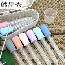 Baby feeder food grade silicone baby anti-choking PP Straw with scale experimental dropper children feeding water artifact