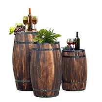 Flower frame drum decoration Wine exhibition Mobile plantation small barrel shape drum drum home