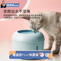 A squint spring automatic circulation cat water dispenser silent flowing living water drinking device constant temperature heating cat drinking water device
