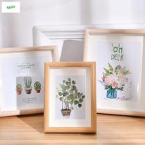 Photo frame European-style solid wood pendulum table hanging wall 5 inch 6 inch 7 inch 8 inch 10 inch A4 inch 12 inch table swing piece horizontal and vertical