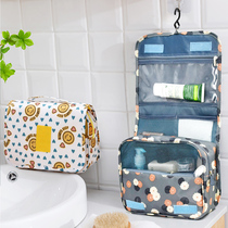 Korean version of large-capacity adhesive hook wash bag travel storage bag hanging storage bag cosmetic bag folding aircraft bag