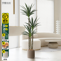 Roman mother modern indoor simulation plant sisal floor potted living room sofa green plant decoration bedroom decoration