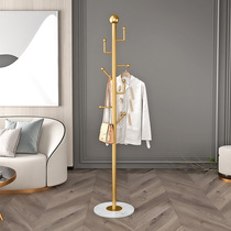 Nordic light luxury small simple floor-to-ceiling bedroom hanger household indoor room coat rack vertical hanging clothes rod