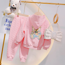 Girl Spring Clothing Online Red Fried Street Suit 2022 New Spring Autumn Children Foreign Air Trendy Girls Sportswear Clothing Tide