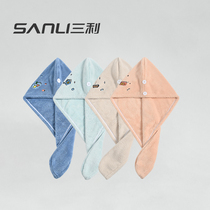 Sanli dry hair hat female cute super absorbent quick drying shower cap 2021 new dry hair towel wipe head scarf