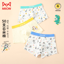 Catty Childrens Panties Boy Boy Pure Cotton Baby Child Child Quadrip Shorts Boy Boy Boy All-Cotton Pants