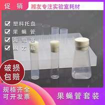  Benzene-permeable PP glass fruit fly tube 24*95 30*100 50*120 Culture tube Sample tube Sponge plug Drosophila bottle Square bottle 100 grid plastic paper drosophila holder