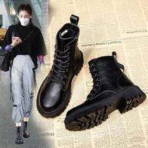 Martin boots female English style 2021 new autumn and winter shoes explosive thick bottom thin short boots spring and autumn single boots
