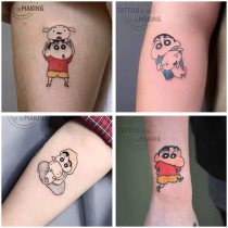 Tattoo stickers crayon small new cartoon color anime female male waterproof durable cute student children one copy four