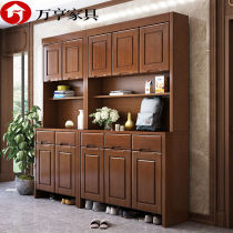 Modern solid wood shoe cabinet entrance cabinet home simple multi-layer shoe cabinet large capacity economical storage rack
